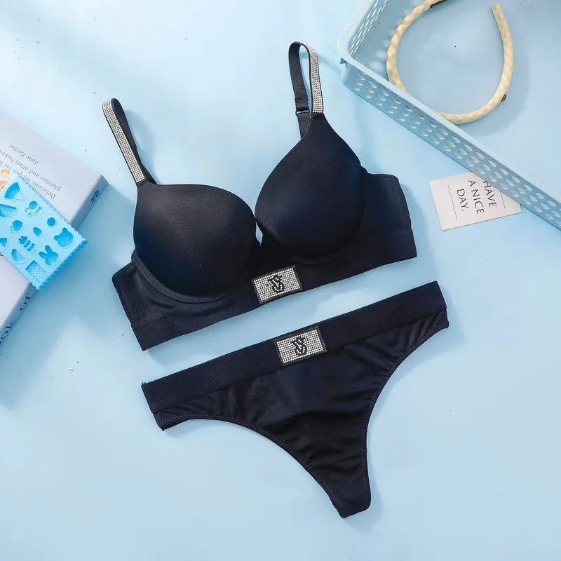Victoria s Secret Wireless Demi T Shirt Bra Panties Set Sexy Lingerie Women Bra Set Lace Push Up Comfortable — image 3