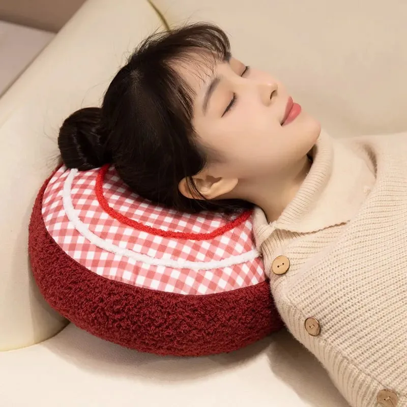 Red Grid Throw Pillow Star Moon Love Heart Triangular Ellipse Sofa Bed Lumbar Cushion For Home Decoration Ornaments — image 5