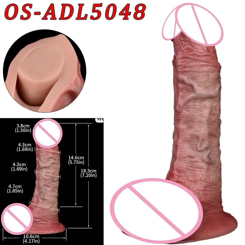 47cm Makatotohanang Mahabang Dildos Double Head Anal Vaginal Stimulator Sex Toy na May Sucker Para sa Lesbian Couples Gay Men Adult Tools — image 23
