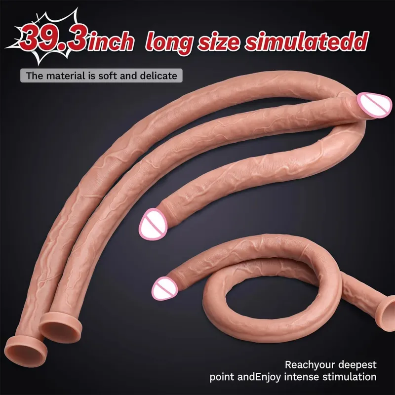 Extra Long Realistic Dildos G-Spot Stimulation Deep Touch Penis Vagina Anal Massage Penetration Dick Sex Toys for Women and Men — image 5