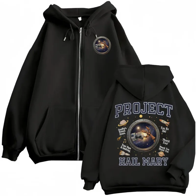 Project Hail Mary Sweatshirts Jacket Coats Rocky Jazz Hands Amaze Zip Up Hoodies Lalaki Babae Fashion High Quality Zipper Pullover — image 1