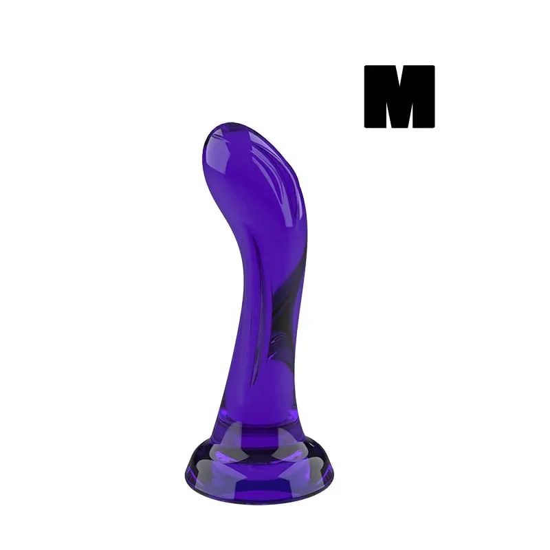 Consolador realista curvado con ventosa fuerte, juguete sexual de punto G suave y Flexible para mujeres y hombres, Dillo realista negro, morado y transparente — image 12