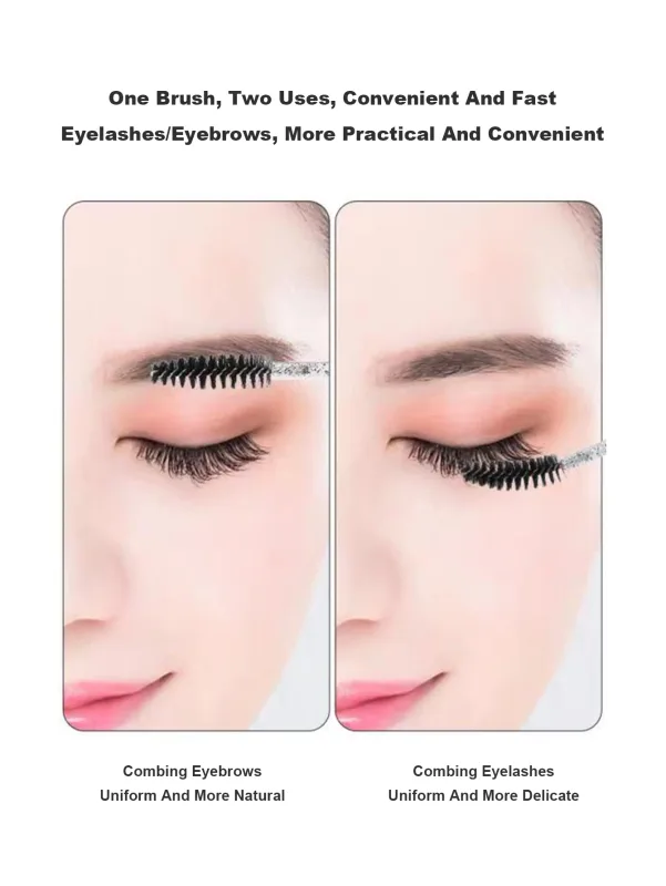 [70 pinceles negros para ojos y 20 tubos de plástico] Barra de cristal desechable para cejas, cepillo suave extremadamente fino, portátil y Flexible