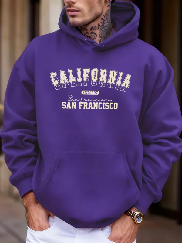 California San Francisco Est 1997 Print Soft Loose Hoodies Fleece Autumn Sportswear Men'S Sport Jogging Sweatshirts Comfy Tops — image 13