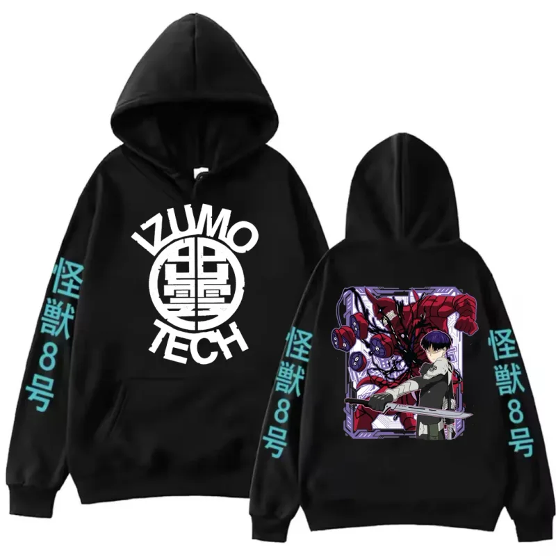 Anime Kaiju No 8 Soushirou Hoshina Cartoon Hoodies Oversized Hooded Sweatshirt Long Sleeves Cotton Hoodie Men Women Clothes — image 8