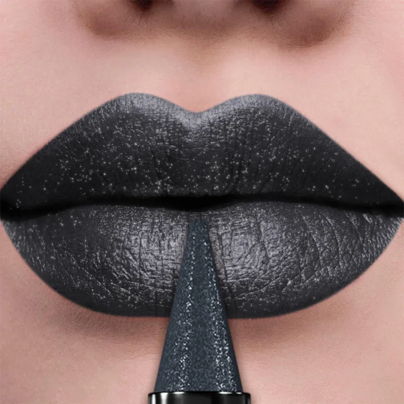 1PC black metallic eyeshadow stick shimmer waterproof glitter eye shadow Korean makeup for eye or lip cosmetic lipstick beauty — image 5