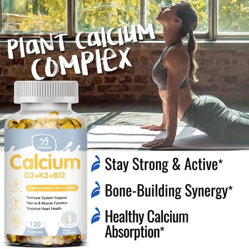 Premium Calcium D3 K2 B12 Capsules Supports Bones & Teeth Calcium Absorption Nerve Health Muscle Function & Vitality — image 4