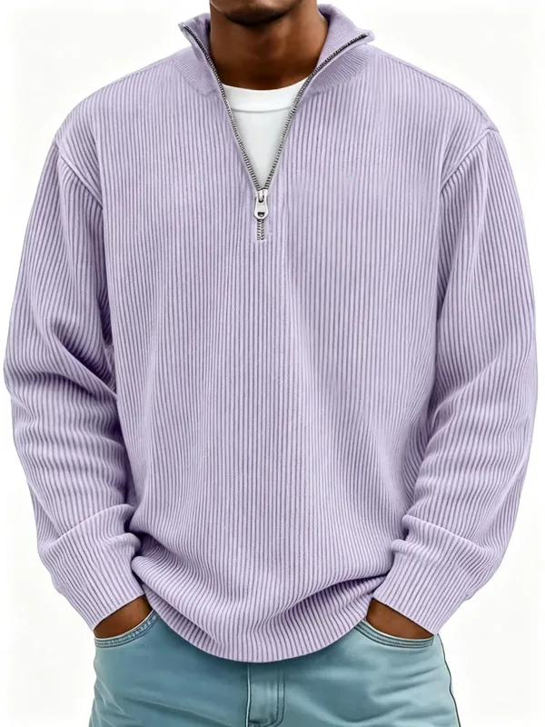 Panlalaking Autumn Winter Stand-Collar Zip-Up Sweatshirt Loose Long Sleeve Casual Daily Outdoor Fashion Trendy Panlalaking Panlabas na Kasuotan — image 15