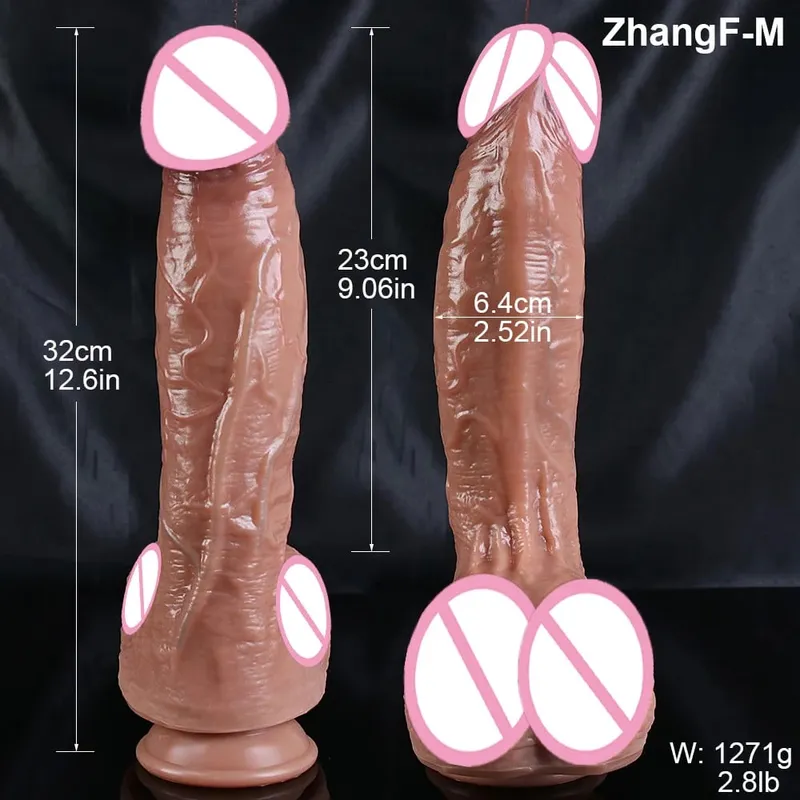 S/M/L Balat Pakiramdam Makatotohanang Dildo Malaking Malambot na Titi Double Silicone Matanda Mga Sex Toy na May Suction Cup Anal Dick para sa Babae Masturbator