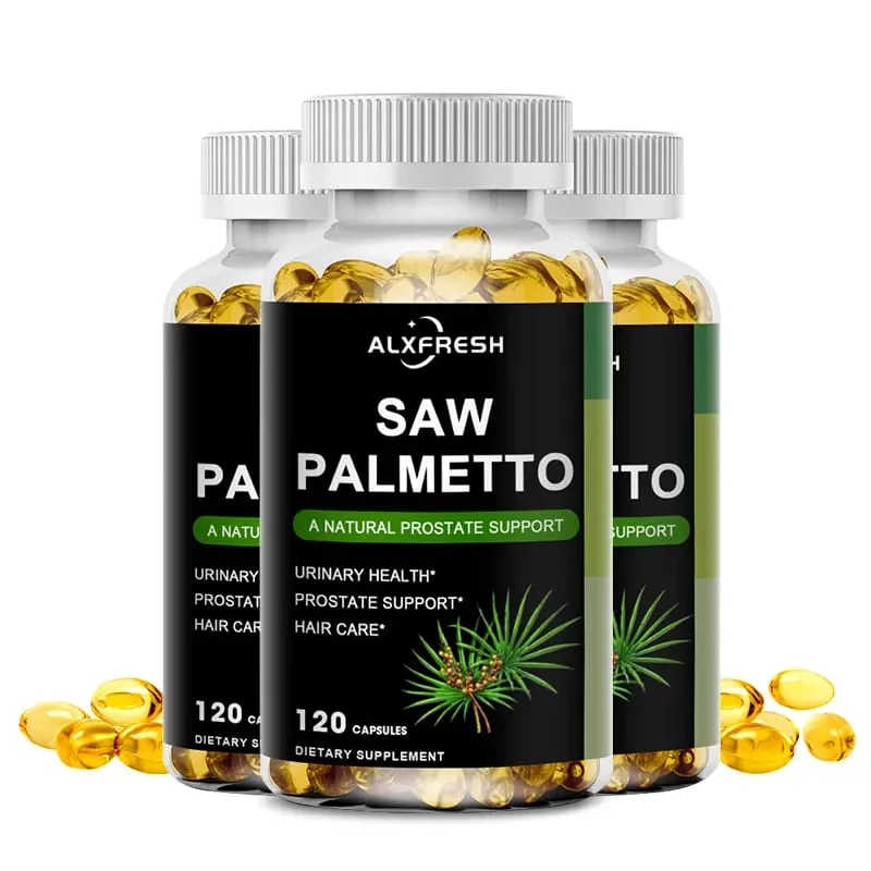L'estratto naturale di saw palmetto Alxfresh per la salute della prostata supporta le capsule per la crescita della prostata e dei capelli per uomini e donne — image 1