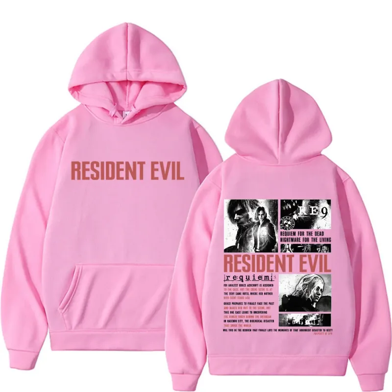 Resident Evil Requiem Sweatshirts Leon Kennedy Grace Ashcroft 90s Vintage Hoodies Men Women Fashion Classic Pullovers Streetwear — image 12