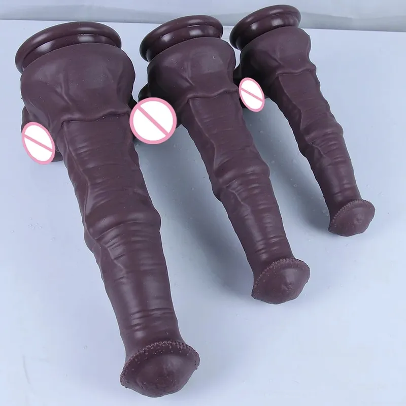 S/M/L Huge Dildo Realistic Animal Horse Penis High Simulation Sex Toys With Suction Cup Anal Plug for Adults Masturbation Orgasm — image 2