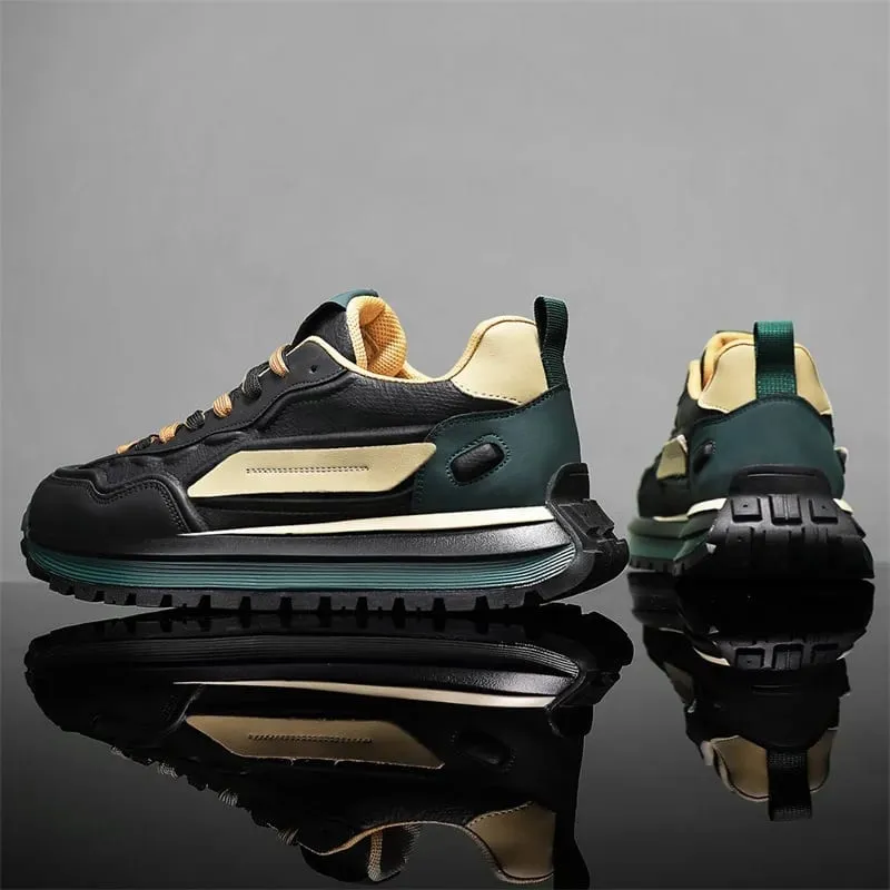 Men Sneakers Platform Casual Shoes New Lace Up Running Shoes Outdoor Non-Slip Footwear Fashion Height Increasing Men Shoes — image 2