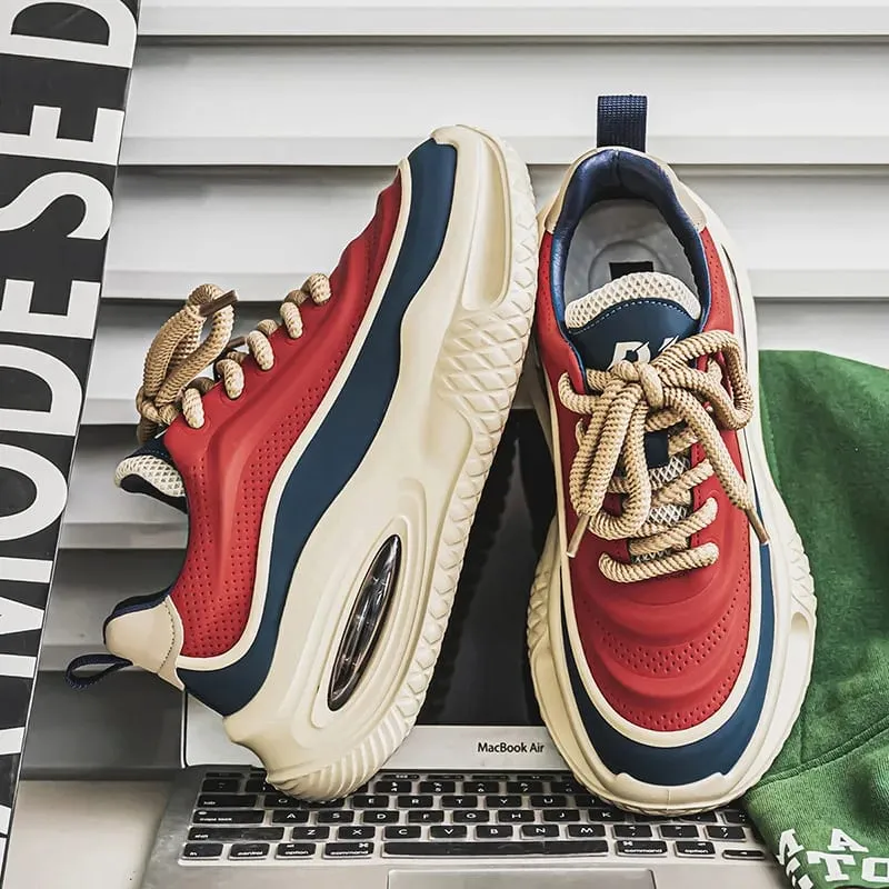 Frühling Sommer Männer Turnschuhe Plattform Casual Schuhe Retro Chunky Dad Schuhe Streetwear Lace Up Wandern Männliche Laufschuhe — image 5