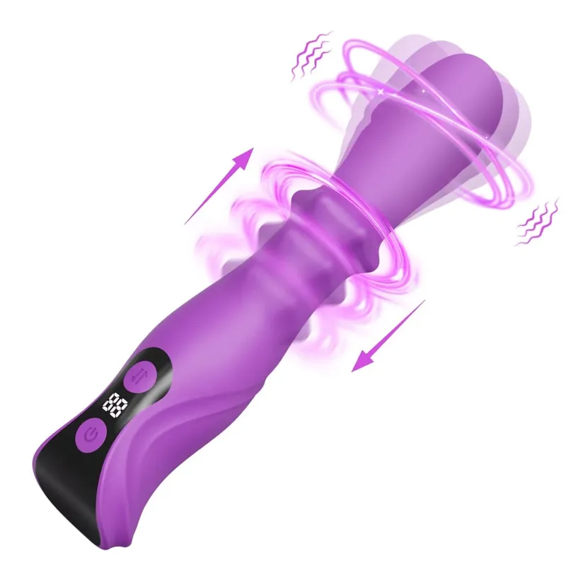 Vibrador telescópico 3 em 1 para mulheres, estimulador de clitóris e ponto g, contas de impulso, masturbação feminina, brinquedos sexuais adultos — image 1