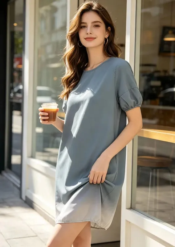 2026 Europe and America's New Large-sized Women's Clothing New Casual Gradient Dress — image 2