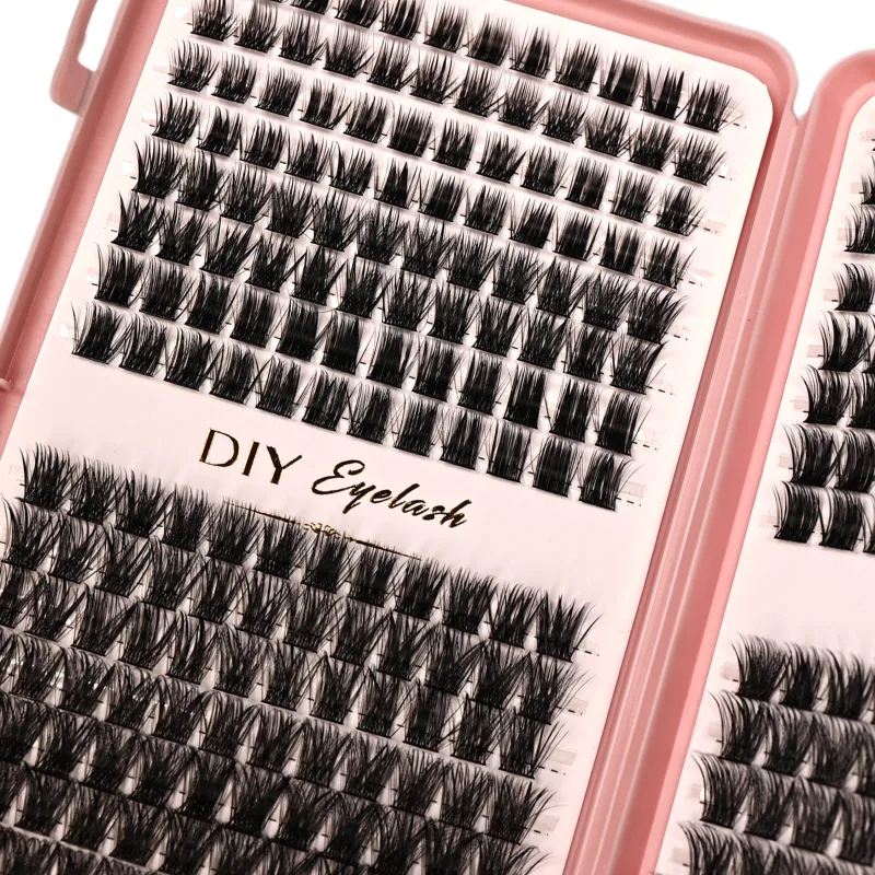 DIY Fluffy Individual Eyelash Clusters D Curl Mixed Length Segmented False Lashes Reusable Lash Book for Eye Makeup — image 3