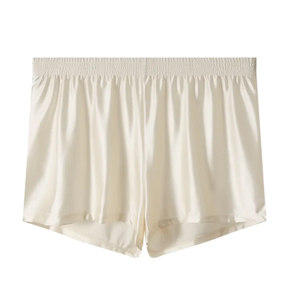 1 pz Uomini di Seta del Ghiaccio Liscia Solido Boxer Mutandine L-3XL di Grandi Dimensioni Allentato Degli Indumenti Da Notte Della Biancheria Intima Tronchi Senza Soluzione di Continuità Comodi Indumenti Da Notte — image 6