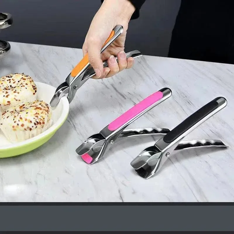 Silicone Non-slip Pot Pan Clip Heat Resistant Dish Gripper for Kitchen Air Fryer Camping