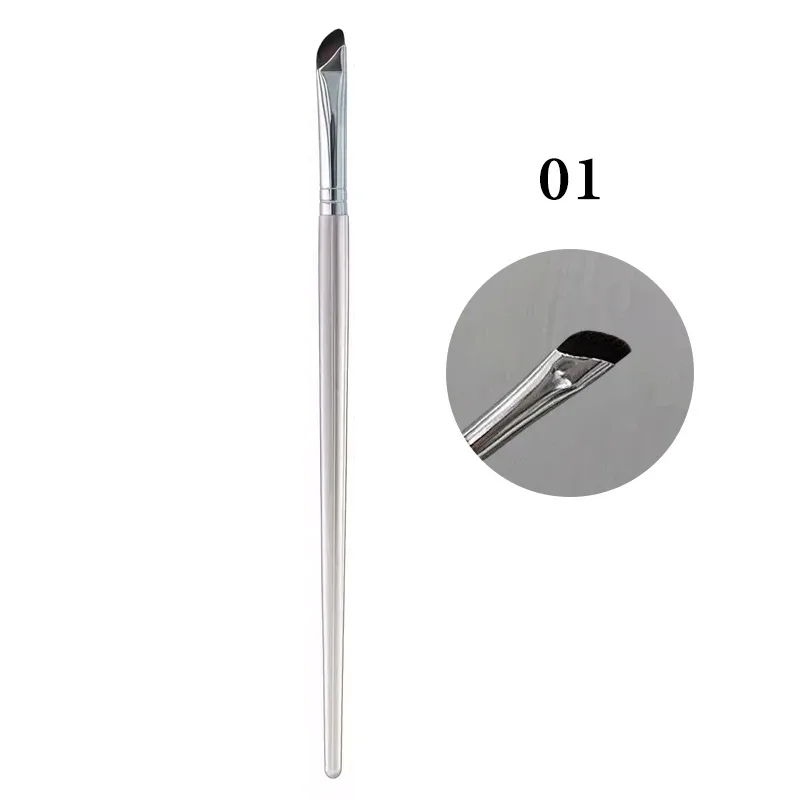Sickle Eyeliner Brush Diagonal Eyebrow Brushes Blade Brush Undereyelid To Sleeping Silkworm Detail Brush Ultra-thin Makeup Tools — image 11