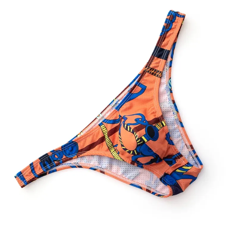 Naka-print na Brief Panlalaking Panloob Sexy Slip Hombre Bikini Briefs Man U Convex Underpants Cuecas Calzoncillos Mesh Mens Lingerie — image 13