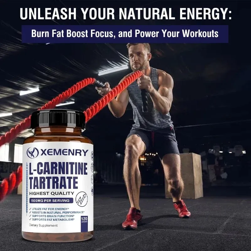 Capsules premium de tartrate de L-carnitine 1500 mg - La production d'énergie naturelle soutient le métabolisme — image 6
