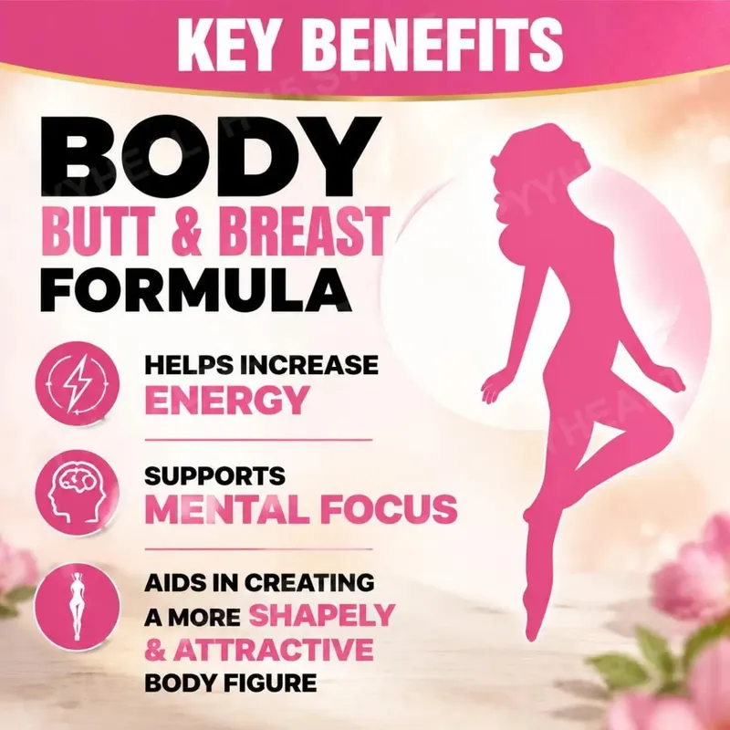 Docteat Body Butt & Breast Formula Capsules Helps Increase Energy and Supports Mental Focus with Creatine and Whey 60 Capsules — image 5