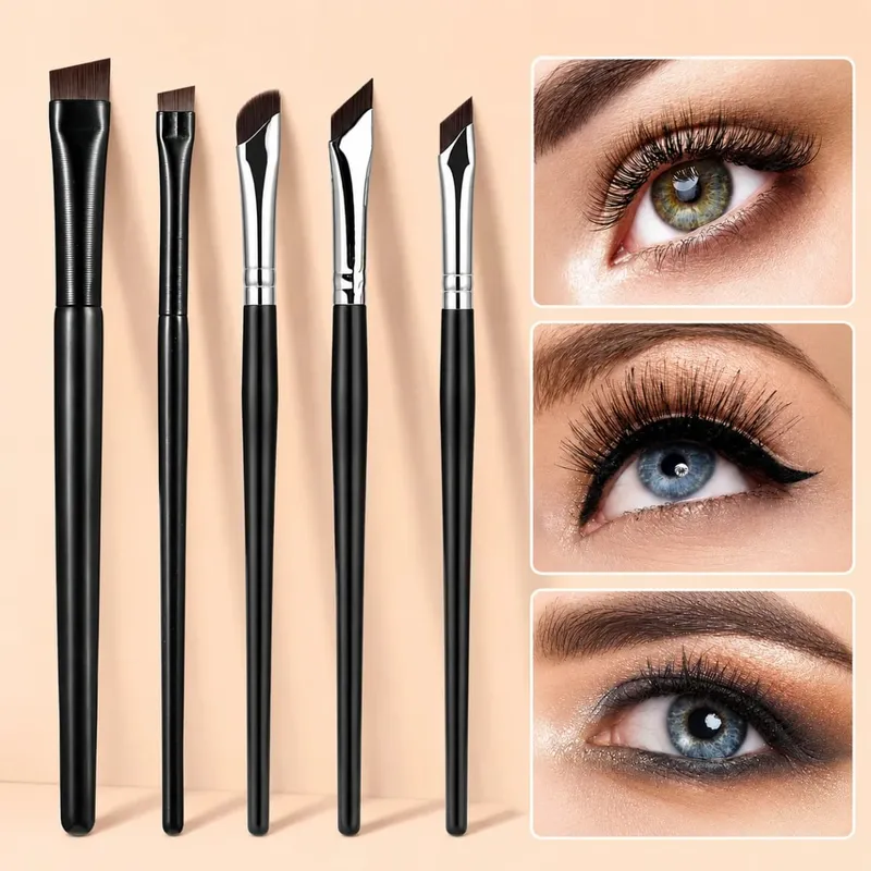 5/7-teiliges Präzisions-Augen-Make-up-Pinsel-Set | Sense- und abgewinkelte Eyeliner-Augenbrauenpinsel mit umkehrbarem Design mit langem Griff — image 2