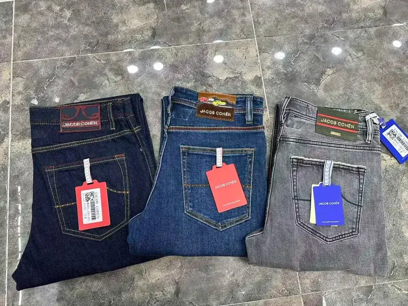 Jeans Thick Cotton Men 2026 Autumn Winter new elasticity comfortable business quality straight Big size 29-40 long Pants — image 3