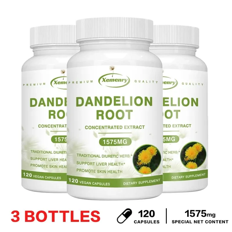 Dandelion Root Extract Capsules for Liver Detox Protection Liver Support Strong Immune System Normal Blood Pressure & Sugar