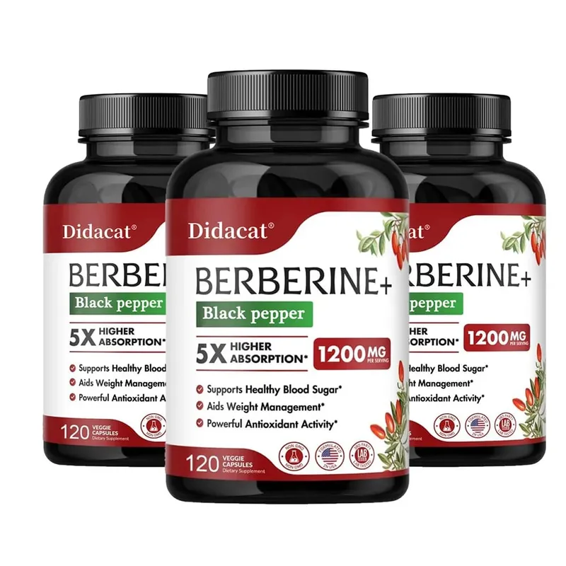1200 MG Premium Berberine Supplement Kapsler understøtter immunsystemet Kardiovaskulært hjerte og mave-tarm velvære — image 8