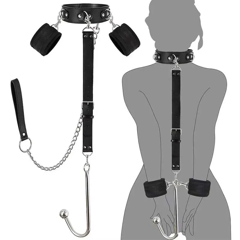 SM Adult Sex Toy Backhand Binding Apertural Plug Anal Hook Pagkaalipin Mga Laruan Bdsm Kit Alipin Pagkaalipin Posas Mag-asawa Bundle Game 18+ — image 8