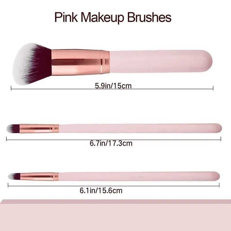 19 PCS Makeup Brush Set Include Makeup Sponge Premium Synthetic Foundation Powder Concealers Eyeshadow Blush — image 5