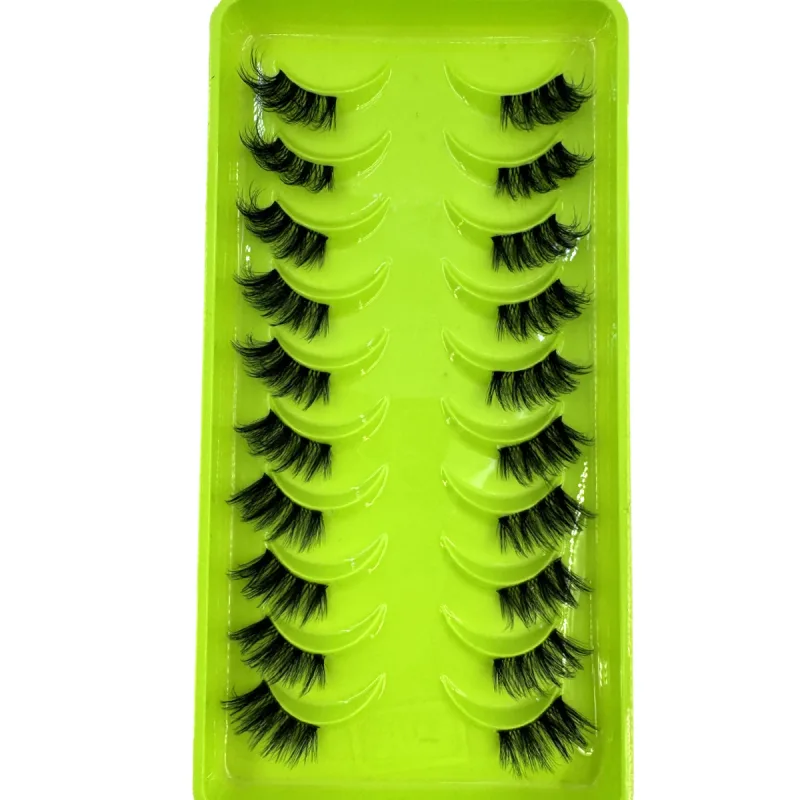 Black Eyelashes 10 Half Lashes Soft Natural Cat Eye Lashes Makeup Tool Extension Fluffy Faux Cils back-to-school season — image 16