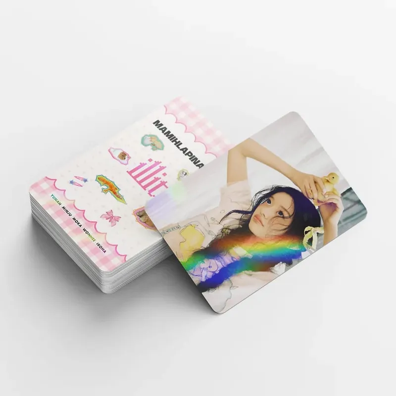 124 Laser Cards Girl Group New Album MAMIHLAPINATAPAI Flash Cards Star Stickers LOMO Greeting Cards Support Gift — image 3
