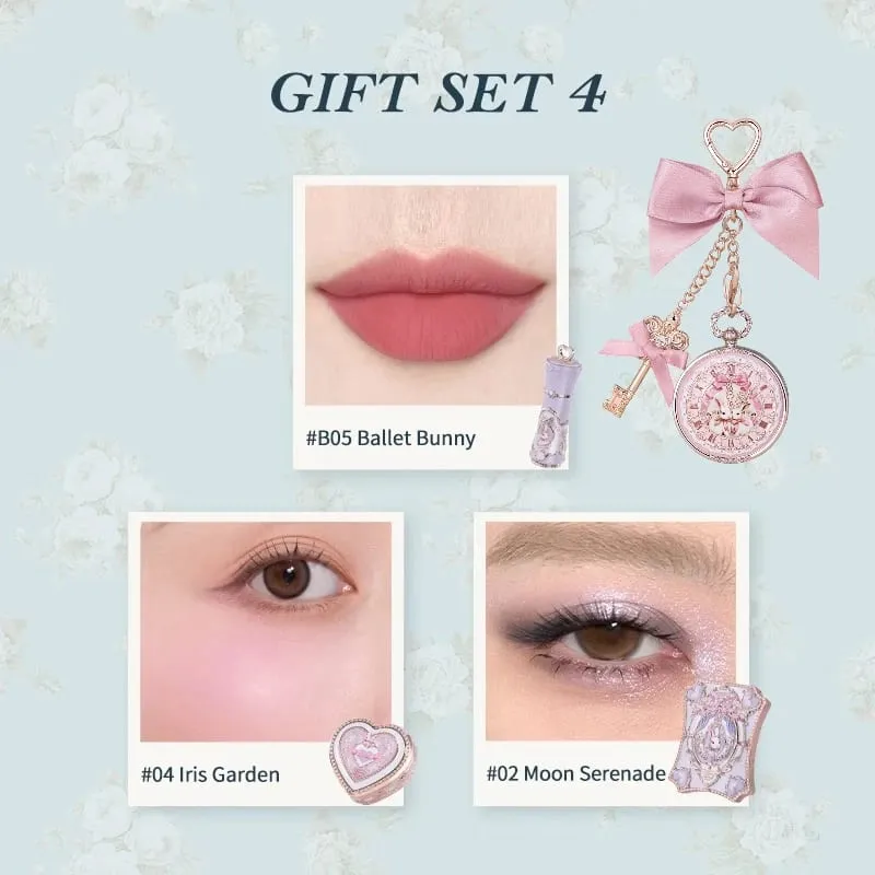 Flowerknows Bunny Garden Koleksiyonu Hediye Seti Makyaj Yüksek Pigment Paleti Dudak Balsamı Anahtarlık Kadife Mat Ruj Krem Allık Seti — image 8