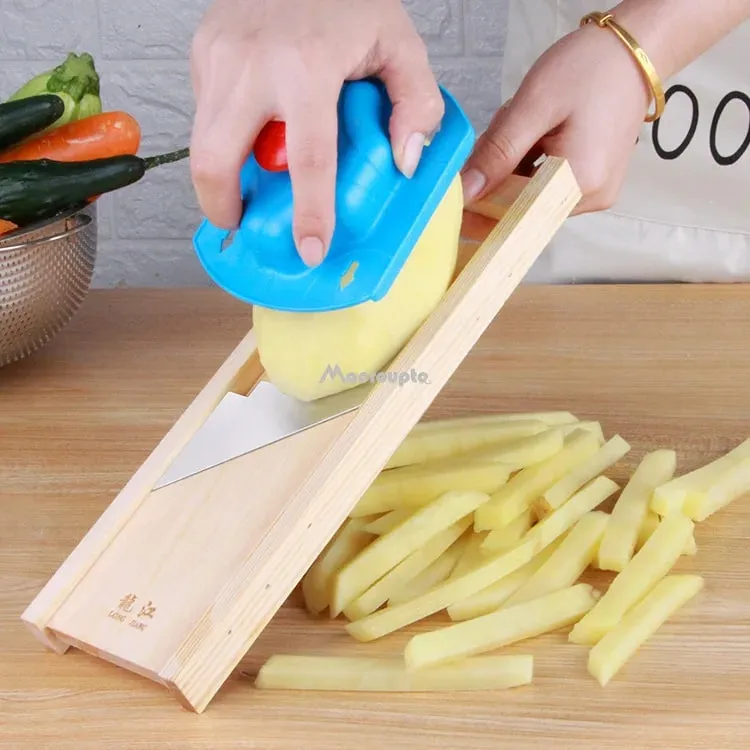 Vegetables Cutter Stainless Steel Blade Manual Chopper Potato Cucumber Carrot Slicer Grater Corrugated Slicer Kitchen Gadgets — image 8