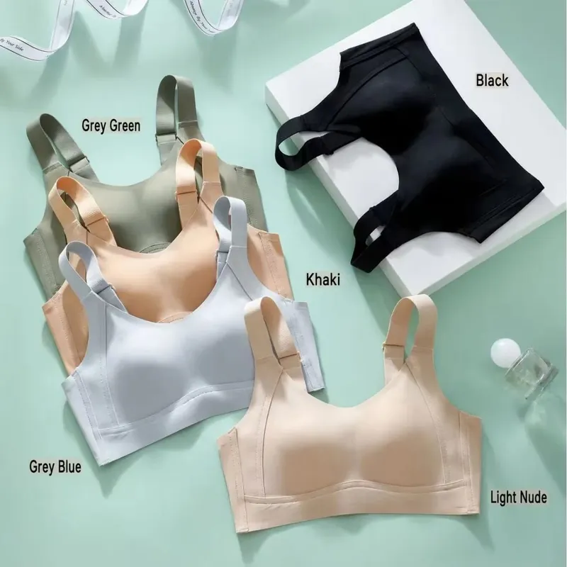 Seamless Wireless Minimizer Bra Soft Support Full Cup Thin Brassiere Comfortable Underwear for Large Bust Women Side Breast Coll — image 3