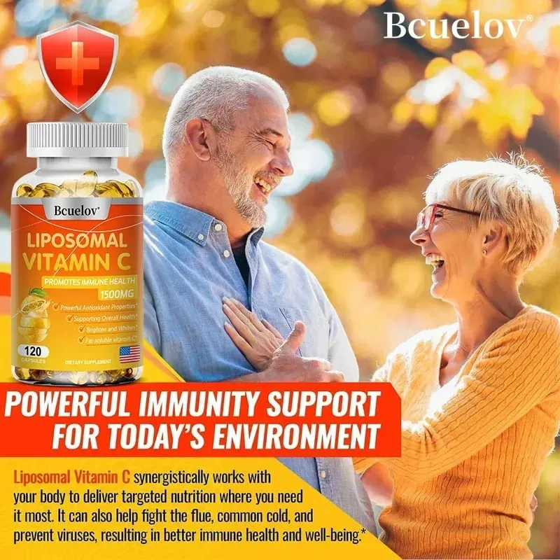 Liposomal Vitamin C Capsules Makapangyarihang Antioxidant Nagtataguyod ng Collagen Production Sinusuportahan ang Kalusugan ng Balat 1500mg — image 6