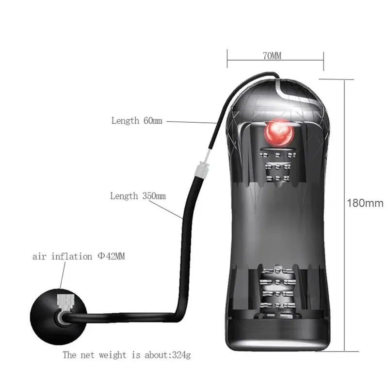 Male Masturbation Cup Adult Products Pocket Pussy Glans Stimulator Penis Trainer Inflatable Bulb Squeeze Sex Toys For Men — image 6