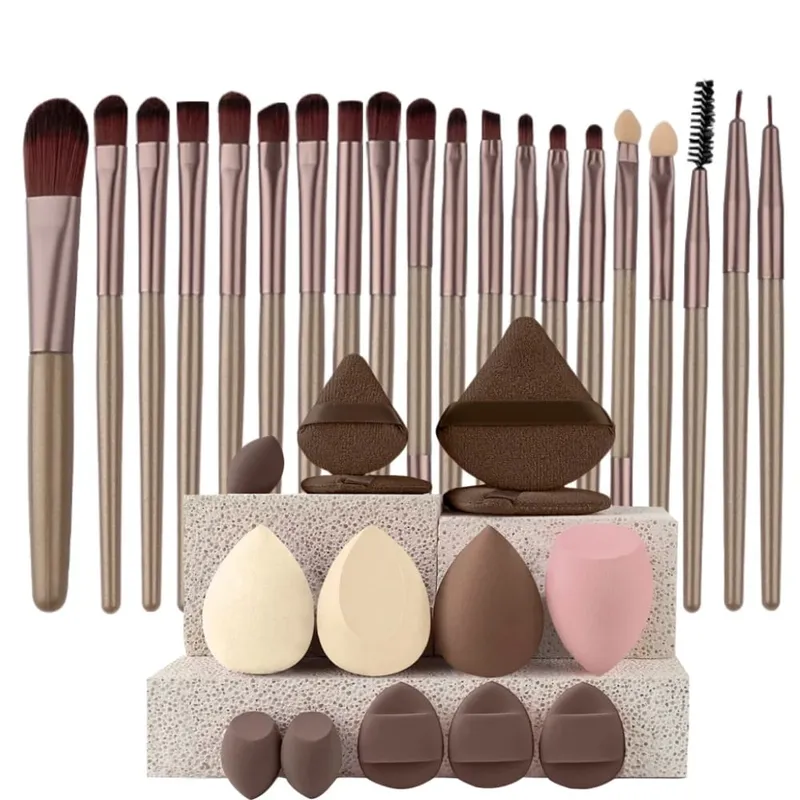 20pcs Makeup Brush Set Soft Fluffy Cosmetic Foundation Powder Eyeshadow Kabuki Blending Make Up Brush Beauty Tool Makeup Sponge — image 31