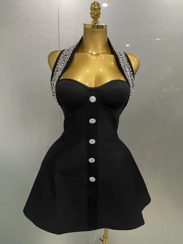 2025 feminino preto sexy fora do ombro brilhante cristal bodycon bandagem vestido longo luvas elegância celebrar vestido de festa à noite — image 4