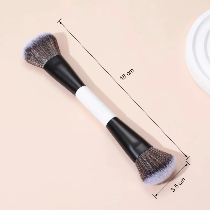 1pc Double Ended Angled Foundation Makeup Brushes Multifunctional Blush Make Up Brush Wood Handle Cosmetic Tool Mari F4 — image 6