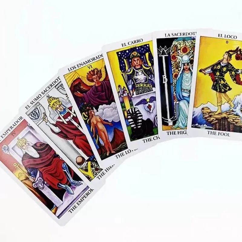 78pcs The Rider Tarot Deck with Instruction Booklet Essential for Tarot Beginners & Expert Readers English-Spanish — image 2