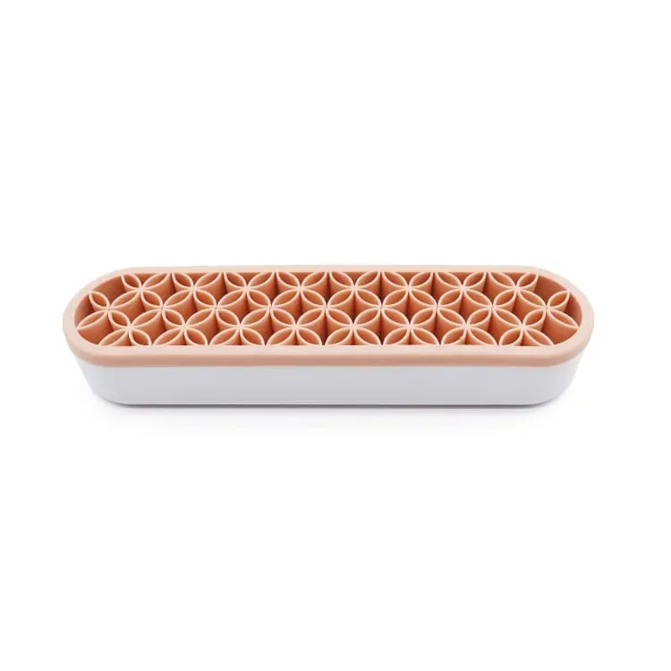 Silicone Makeup Brush Holder Stand Organizer Multifunctional Desktop Storage Rack Hole Design for Brushes Pens Pencils — image 11