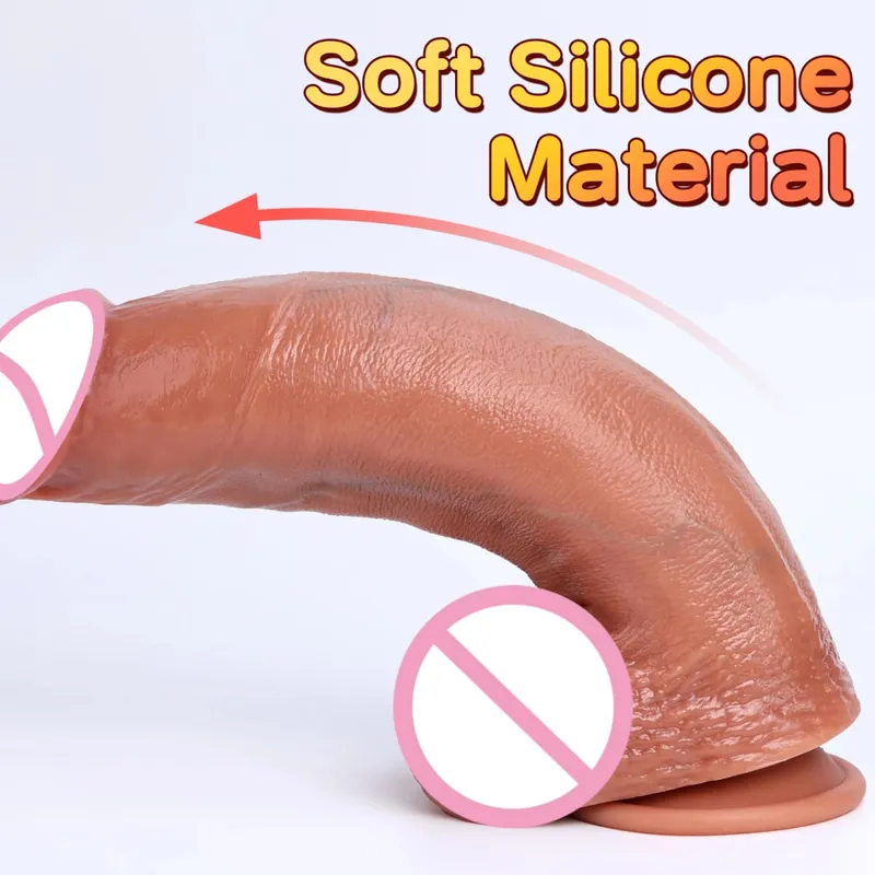 3 Sizes Realistic XXL Thick Penis Soft Silicone Dildo Male Genitals Vaginal Masturbation Suction Cup Dick Woman Anal Sex Toys 18 — image 4