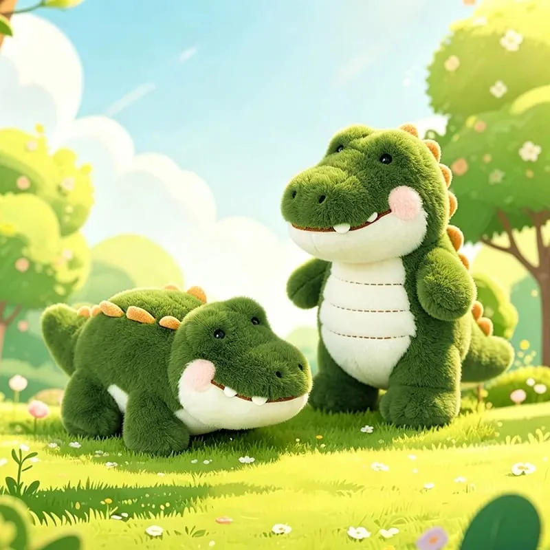 Lovely Crocodile Plush Chubby Animal Cute Huggable Pillow Sofa Backrest Home Bed Decro — image 3