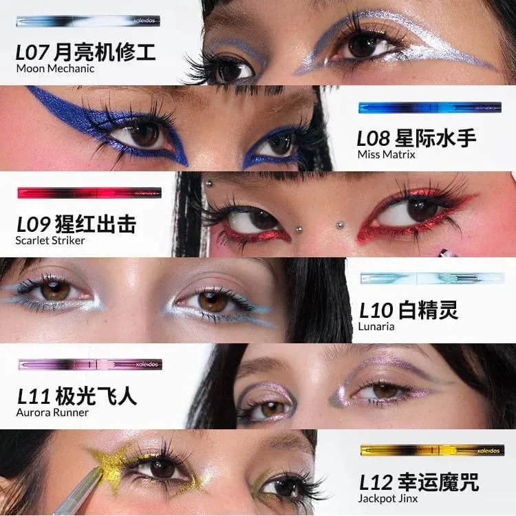 Kaleidos Chameleon Face Eye Makeup Set Gel Eyeliner Pensil Chameleon Eyeshadow Highlighter Chrome Glitter Diamond Powder — image 6