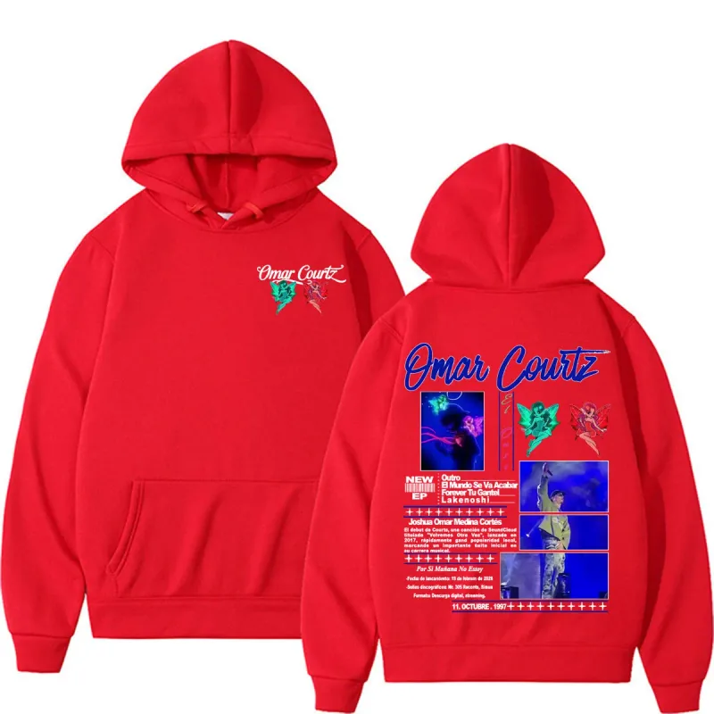 Omar Courtz Por Si Manana No Estoy Tour Merch Hoodies Men Women Fashion Aesthetics Hip Hop Sweatshirts Casual Cozy Fleece Hoodie — image 9