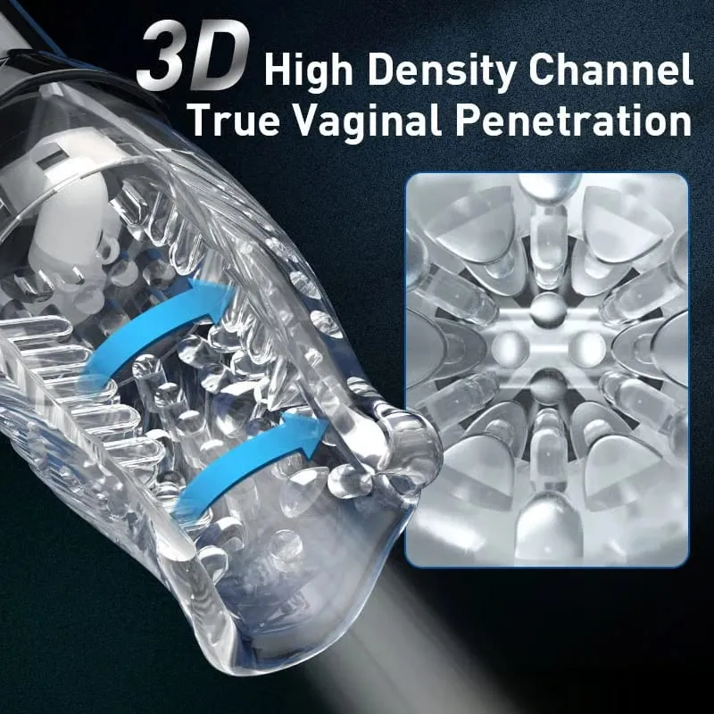 Com 5 velocidades de rotação e 10 modos masculino sucção masturbador 3d labia pênis massageador pênis glans trainer masturbador brinquedos masculinos — image 3